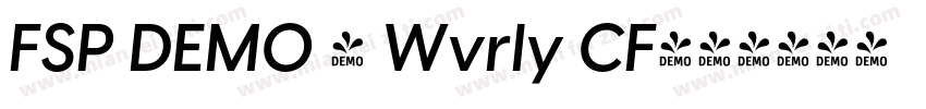 FSP DEMO - Wvrly CF字体转换